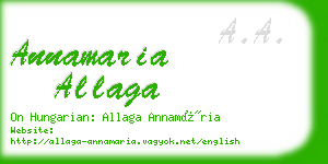 annamaria allaga business card